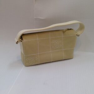 シャネル　ココマーク　ワイルドステッチ　キャンバスハンドバッグ